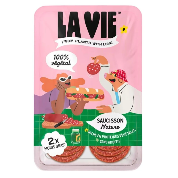 Saucisson Végétal Nature en Tranches - 70g