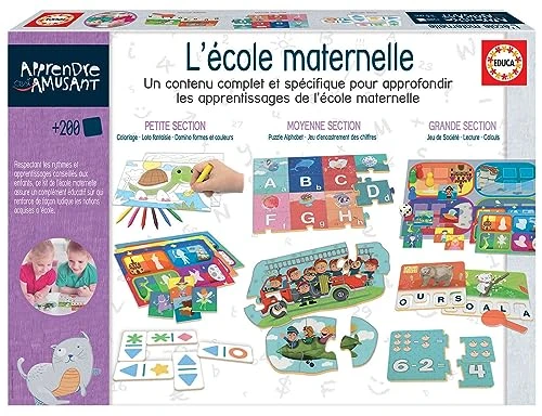 Educa - Kit Ecole Maternelle Apprendre est Amusant Jeux éducatifs Enfants pour Le Développement et l'Agilité Mentale (19107)