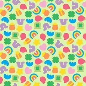 Lucky in Spring Mint Fabric | Spoonflower