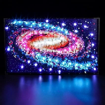 GEAMENT Jeu De Lumières Compatible avec Lego La Voie lactée (Milky Way Galaxy) - Kit D'éclairage LED pour Art 31212 (Modèle de Bloc Non Inclus)