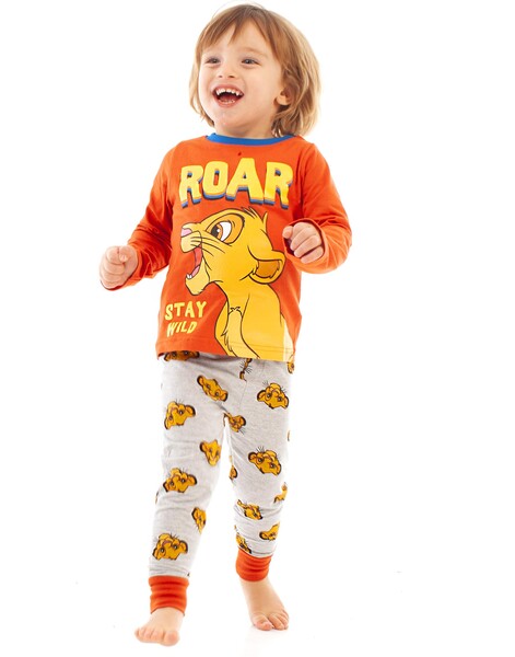 Disney Lion King Simba Roar Boys/Kids Red Long Pyjamas Sleepwear Set