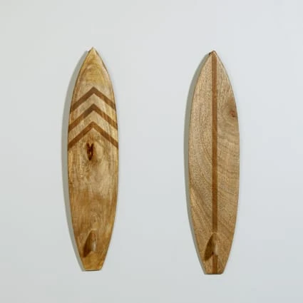 Déco murales planches de surf en bois de manguier (x2) Chicama | Maisons du Monde