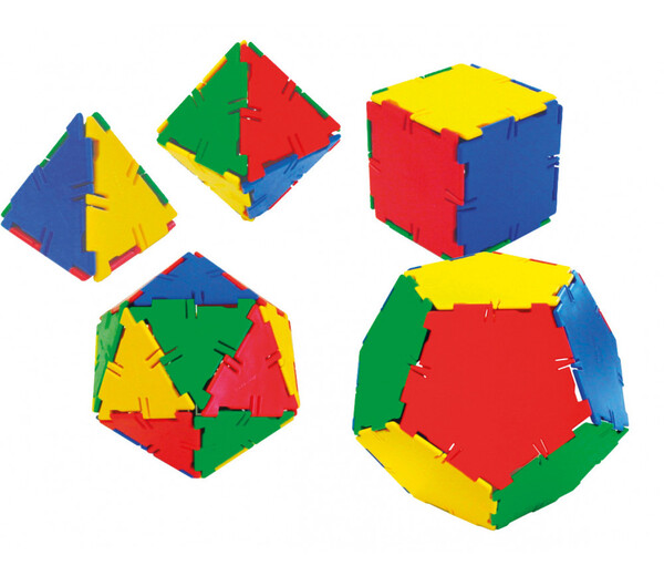 Kit construction conexion polyedres formes géométriques 3D miniland