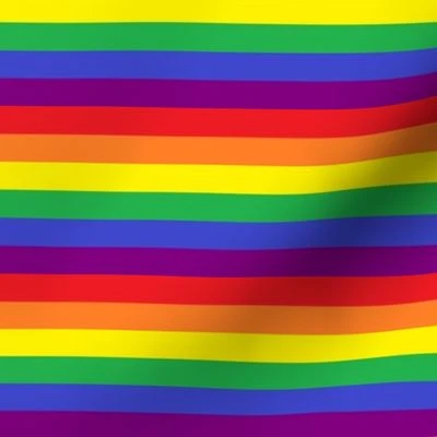 Rainbow Pride Stripes - 1/2 inch Fabric | Spoonflower