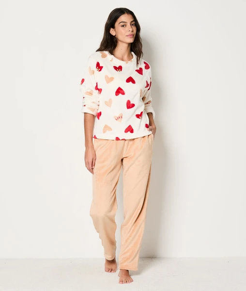 Ensemble 2 pièces de pyjamas polaire