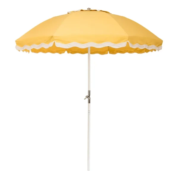 Parasol festonné Beach Club | Jaune