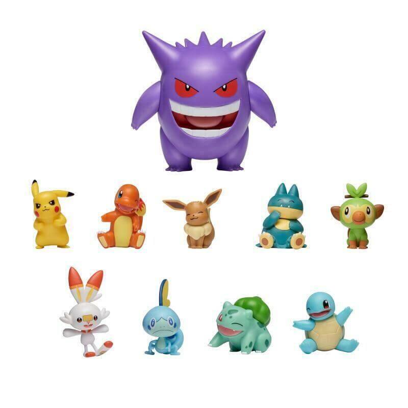 Pokémon - Pack 10 figurines - 9 et 12 cm
