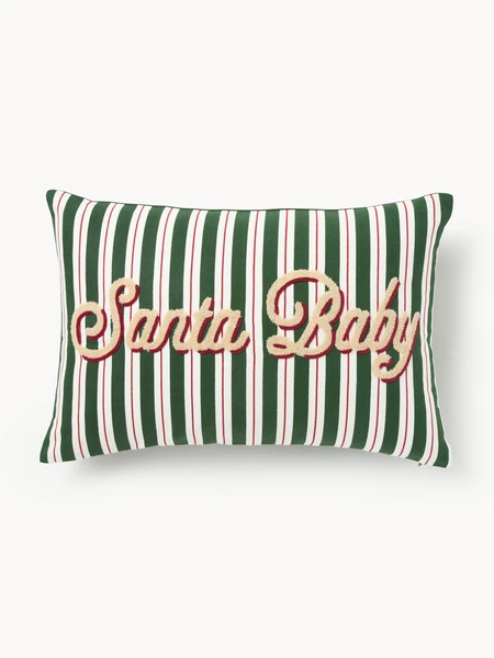 Housse de coussin de Noël en coton brodé Talvi