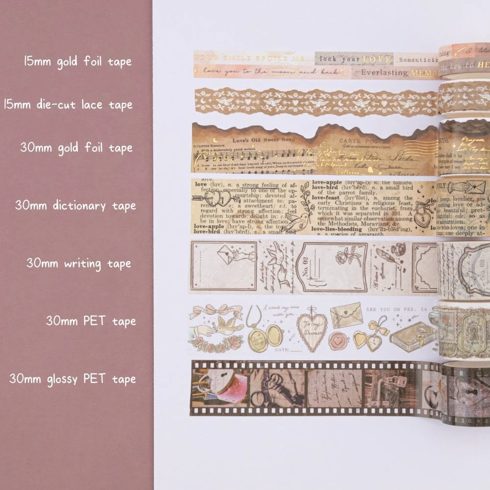 Tsuki ‘Love Lock’ Washi Tape Set ☾ – NotebookTherapy