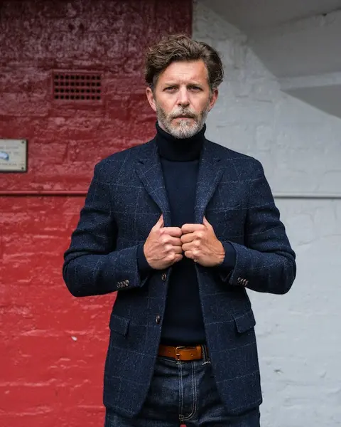La Veste en Tweed bleu