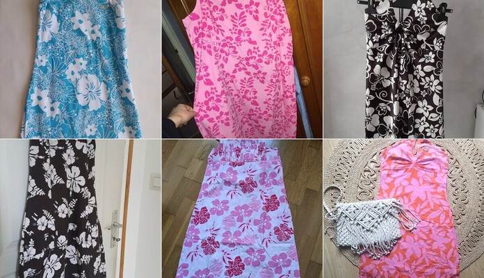 Robes dos nu à fleurs 