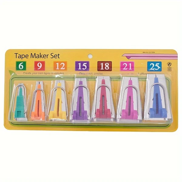 set de fabrication de biais - 7 tailles - kit de fabrication de biais en tissu pour la courtepointe, la couture et la reliure - multicolore | Temu France