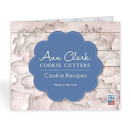 Ann Clark Cookie Cutters Ensemble de 3 emporte-pièces feuilles automnales avec livret de recettes, feuille d'érable, de chêne et en forme de larme - Acier de fabrication américaine