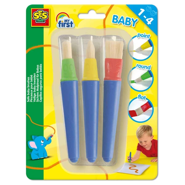 Pinceaux pour bébé 3 pièces dès 1 an