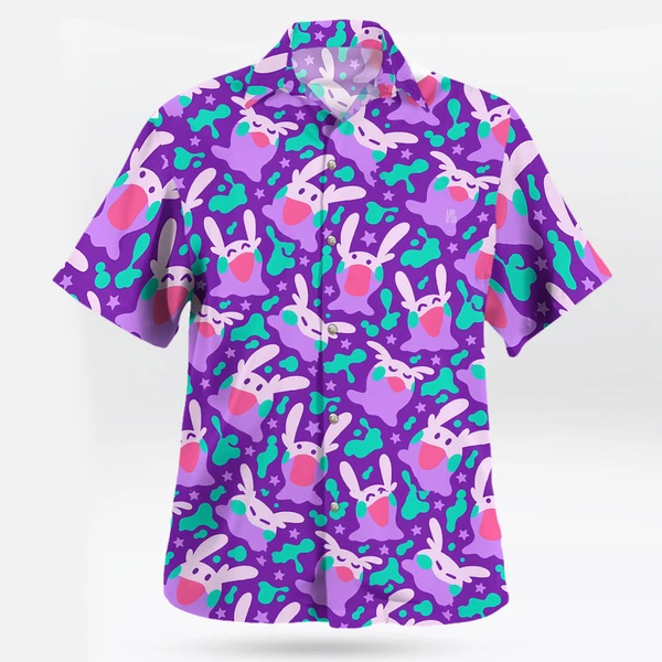 Goomy Pattern Hawaiian Shirt – Soft Dragon Vibes for Summer - Tropi Hawaiian Shirts