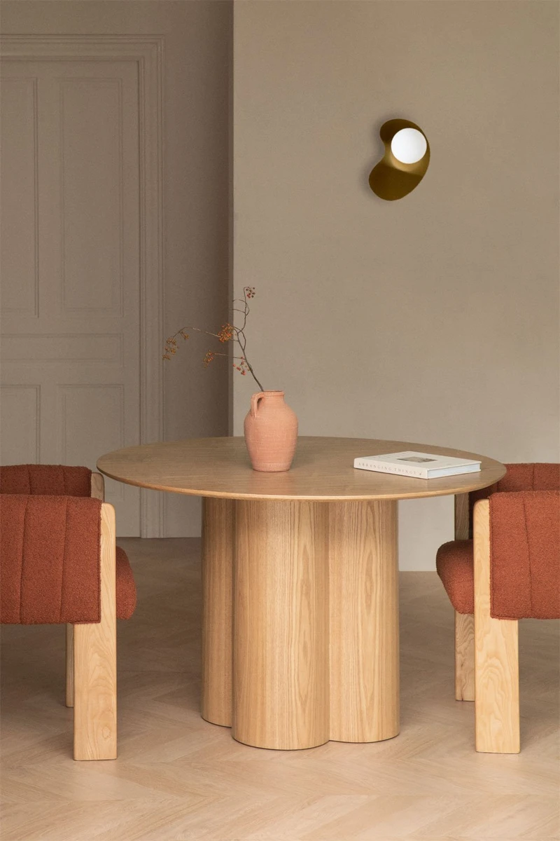 Table à manger ronde en bois (Ø120 cm) Athena