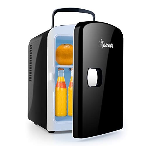 AstroAI Glacière Électrique Portatif 4L 12V/220V, Mini Réfrigérateur Voiture Chaud/Froid 0-66°C, Cadeau Femme Homme Garantie 3 Ans (Noir)