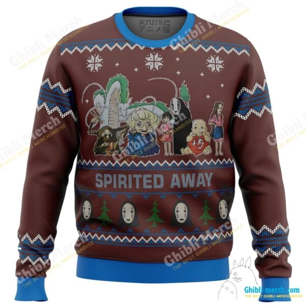 Spirited Away Movie Ugly Christmas Sweater - Ghibli Merch Store - Official Studio Ghibli Merchandise