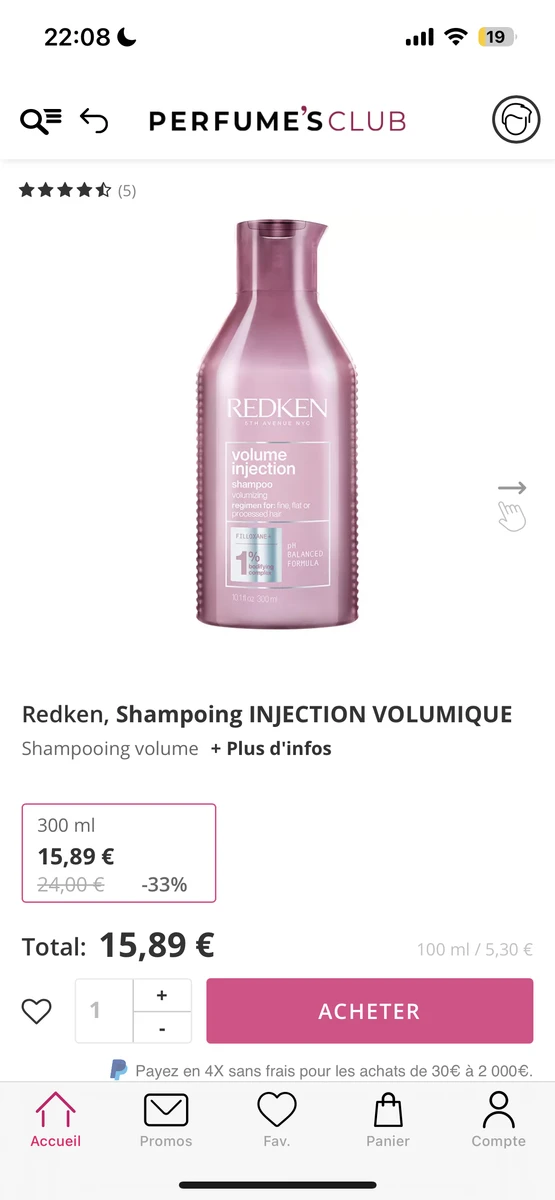 Redken - Shampoing INJECTION VOLUMIQUE
