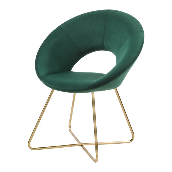 Fauteuil Kozo en velours vert