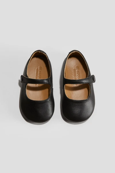 Babies en cuir - Noir - ENFANT | H&M FR