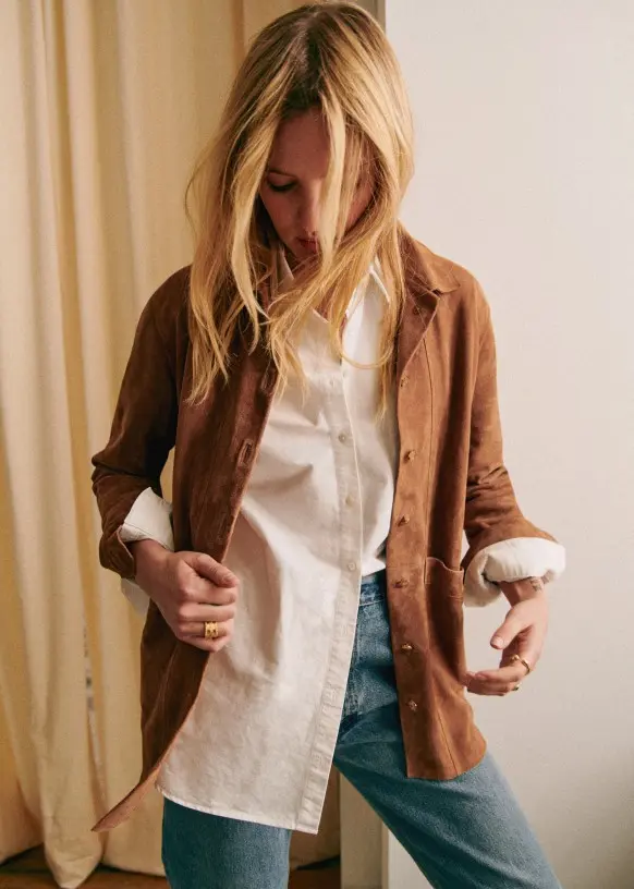 Veste Will Camel Daim Cuir de chevre Sezane Votre wishlist sur Listy