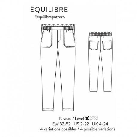 Patron Pantalon Scämmit - Equilibre