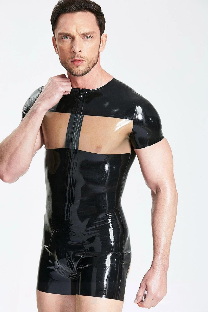 Combinaison de surf à manches courtes et jambes courtes en latex pour homme