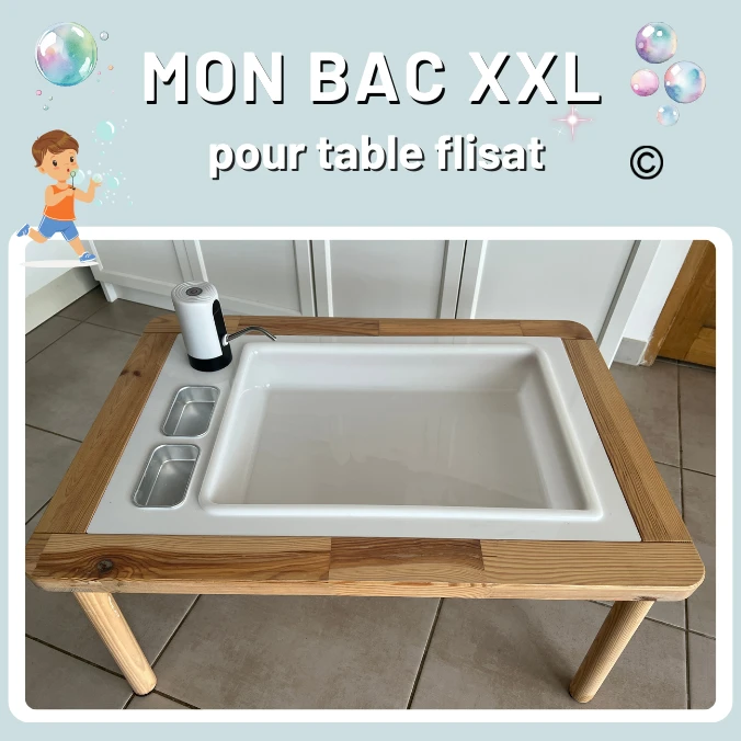 Table sensorielle flisat IKEA, 1 fabuleux Bac activité XXL