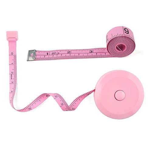 WINTAPE 2 Pièces Metre Ruban Couture 1.5m, Ruban à Mesurer Rétractable pour Mesures Corporelles Ruban Souple, Mètre Ruban Double Face pour Regime Couture Tailleur, Ruban Mesure Corps
