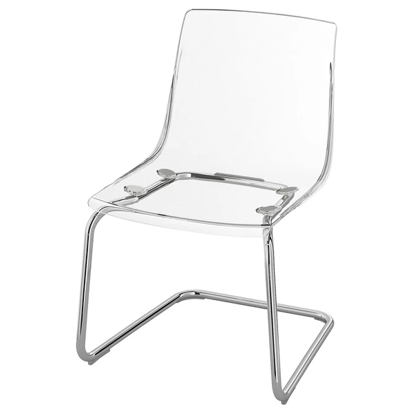 TOBIAS Chaise - transparent/chromé