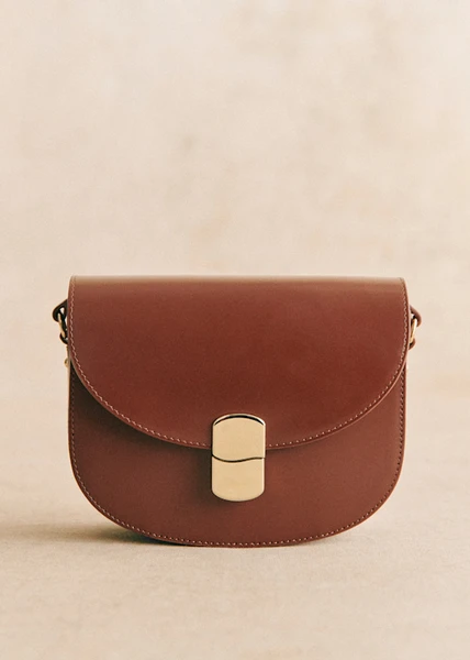 Sac Claude - Chocolat Glacé - Cuir bovin - Sézane