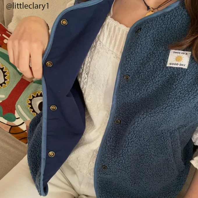 Tissu Sherpa uni chérie bleu