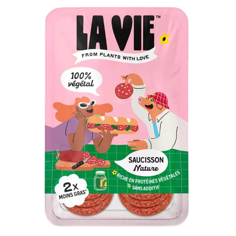 Saucisson Végétal Nature en Tranches - 70g