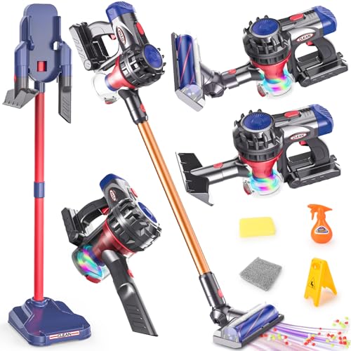 Theo Klein 6719 Aspirateur Vileda | Aspirateur Enfants à Piles avec bruitage et Fonction d'aspiration | Jouet pour Enfants à partir de 3 Ans