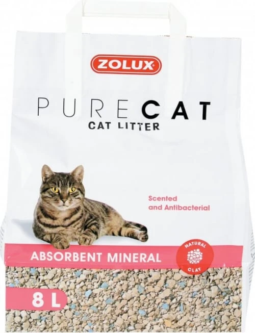 Litière minérale chat PURECAT absorbante parfumée