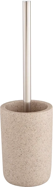 Brosse WC et support GoodHome Jubba en polyrésine et acier inoxydable coloris beige | Castorama