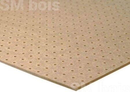 Panneau Isorel perforé  - S.M Bois.