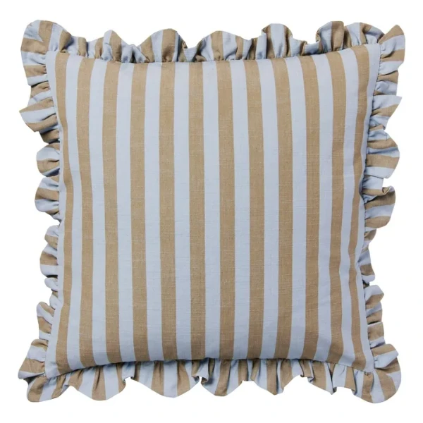 Broste Copenhagen - Housse de coussin carré Ina - Bleu | Smallable