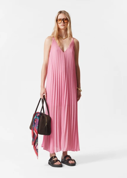 Pleated Maxi Dress