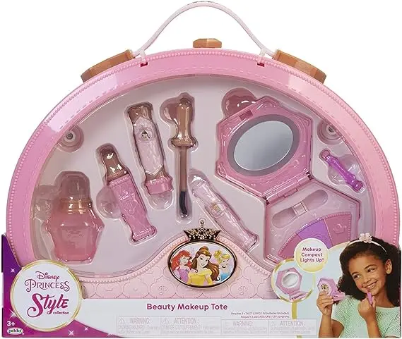 Disney Princess Style Collection Mallette avec Accessoires Beauté Imitation Maquillage 5 Accessoires pour ta Mise en beauté