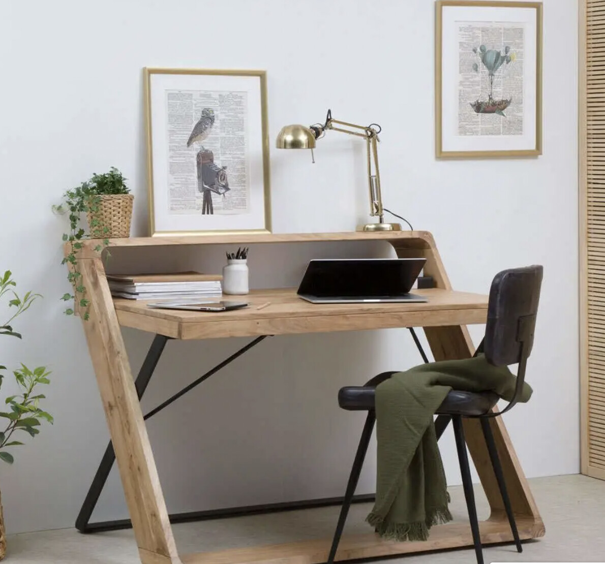 made in meuble bureau en bois de manguier Colette 