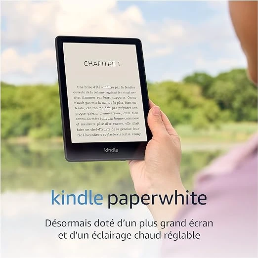 Kindle Paperwhite (16 Go) | Désormais doté d'un écran 6,8"​【𝟭𝟳 𝗰𝗺】 et d'un éclairage chaud réglable | Avec publicités