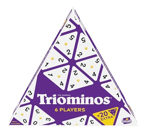 Triominos 6 Joueurs - Jeu de Société pour Enfants dès 6 ans - Jeu de Dominos Innovant à 3 Côtés - Jeu de Stratégie et de Réflexion - A Jouer en Famille ou Entre Amis - 2 à 6 joueurs