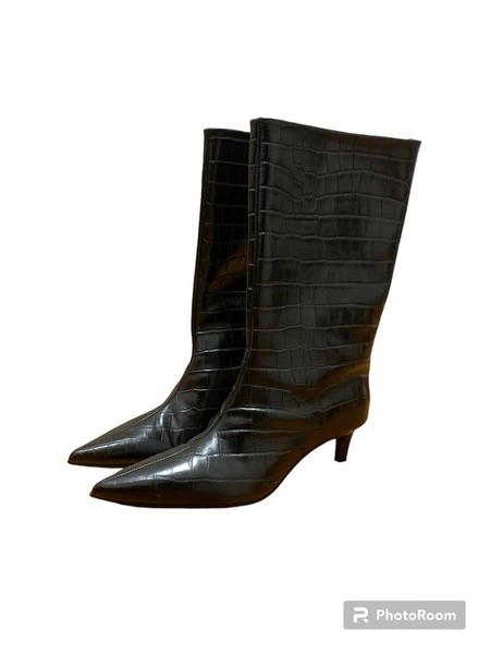 Leather boots Massimo Dutti