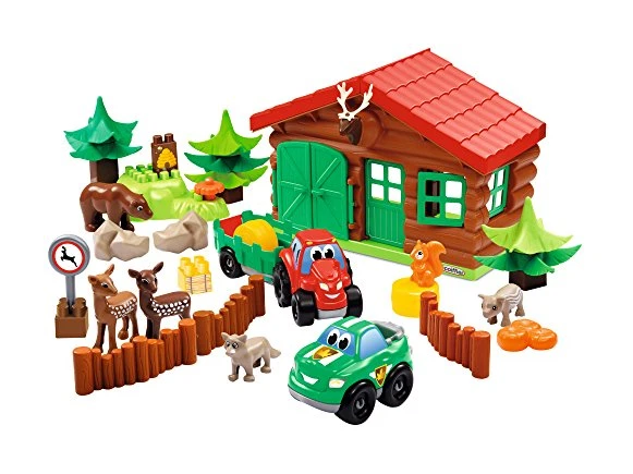 Jouets Ecoiffier -3040 - La ferme maison forestière Abrick - Jeu de construction pour enfants - Dès 18 mois - Fabriqué en France