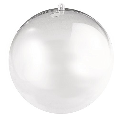 Rayher boule en plastique perforée en un lot de 1  boule transparente de 16 cm pour les décos de noà«l, de mariage &amp; Cie.  boule de noel avec un trou de 15 mm pour chaines LED  cristal transparent