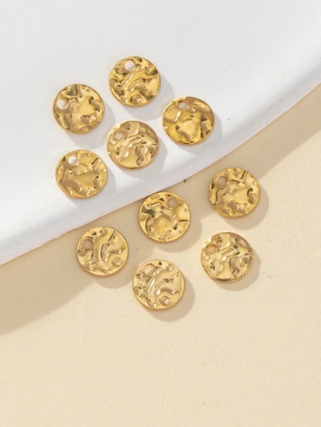 Pendentifs circulaires Vintage en acier inoxydable, 10 pièces, à la mode, pour la fabrication de bijoux à bricoler soi-même (8mm/10mm) | Mode en ligne | SHEIN FRANCE