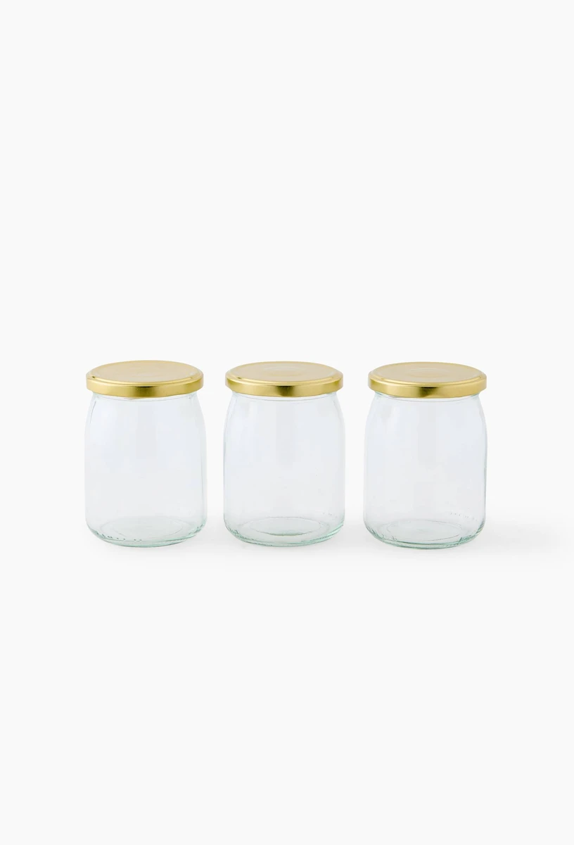 3 pots à confiture, 50cl