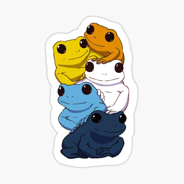 Tas de grenouilles aromantiques (aroace) | Sticker